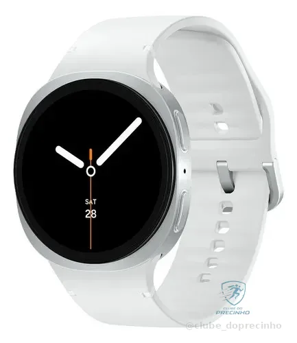 Smartwatch Samsung Galaxy Watch 8 44mm Com Gps E Bluetooth Ip68 Prateado Liso Branco