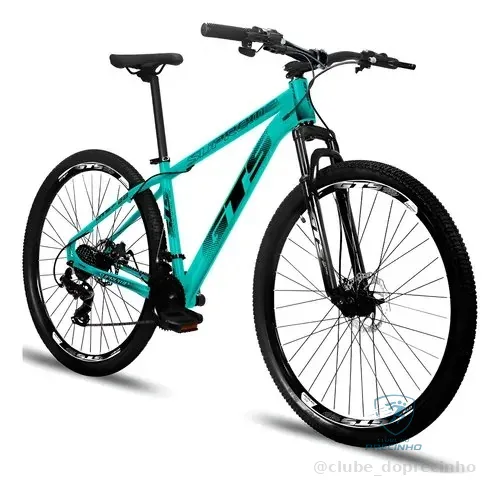 Bicicleta Aro 29 Gts Supreme Quadro Aluminio 24v Freio Disco Cor Verde Agua/preto Tamanho Do Quadro 19