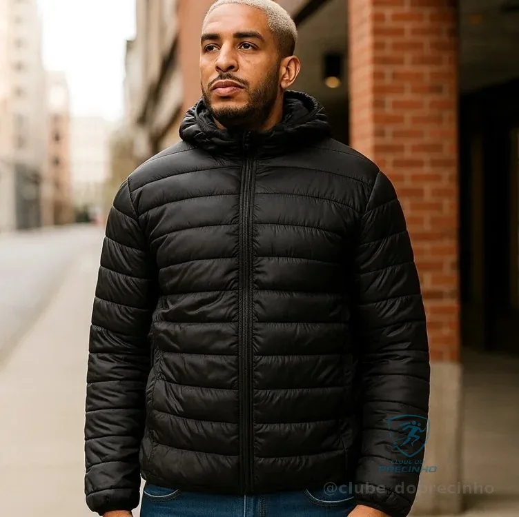 Jaqueta Puffer Bobojaco Acolchoada Frio Masculina Capuz Mercado Livre