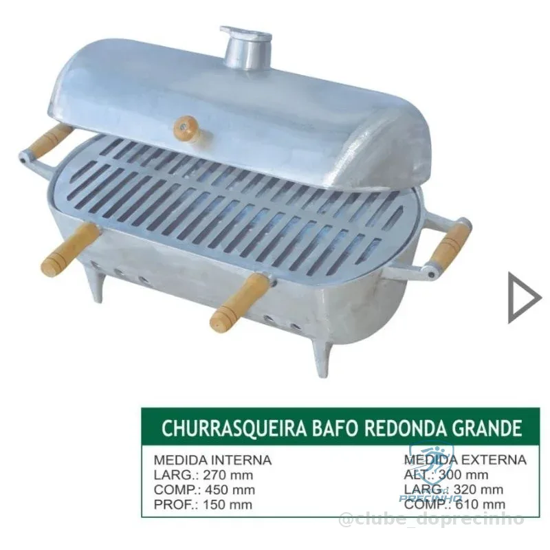 churrasqueira bafo grande alumínio fundido Shopee