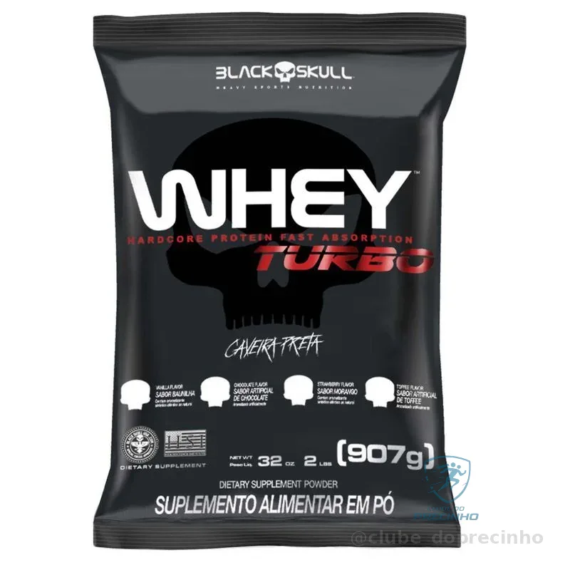Whey Protein Turbo Refil 907G - Black Skull Shopee