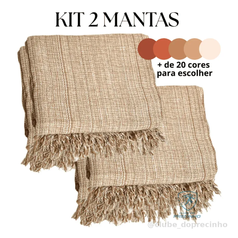 Kit 2 Mantas Decorativas Para Sofá Luxuosa Tamanho 210X120 Tecido 100% Algodão Casa Nova Elegante Shopee