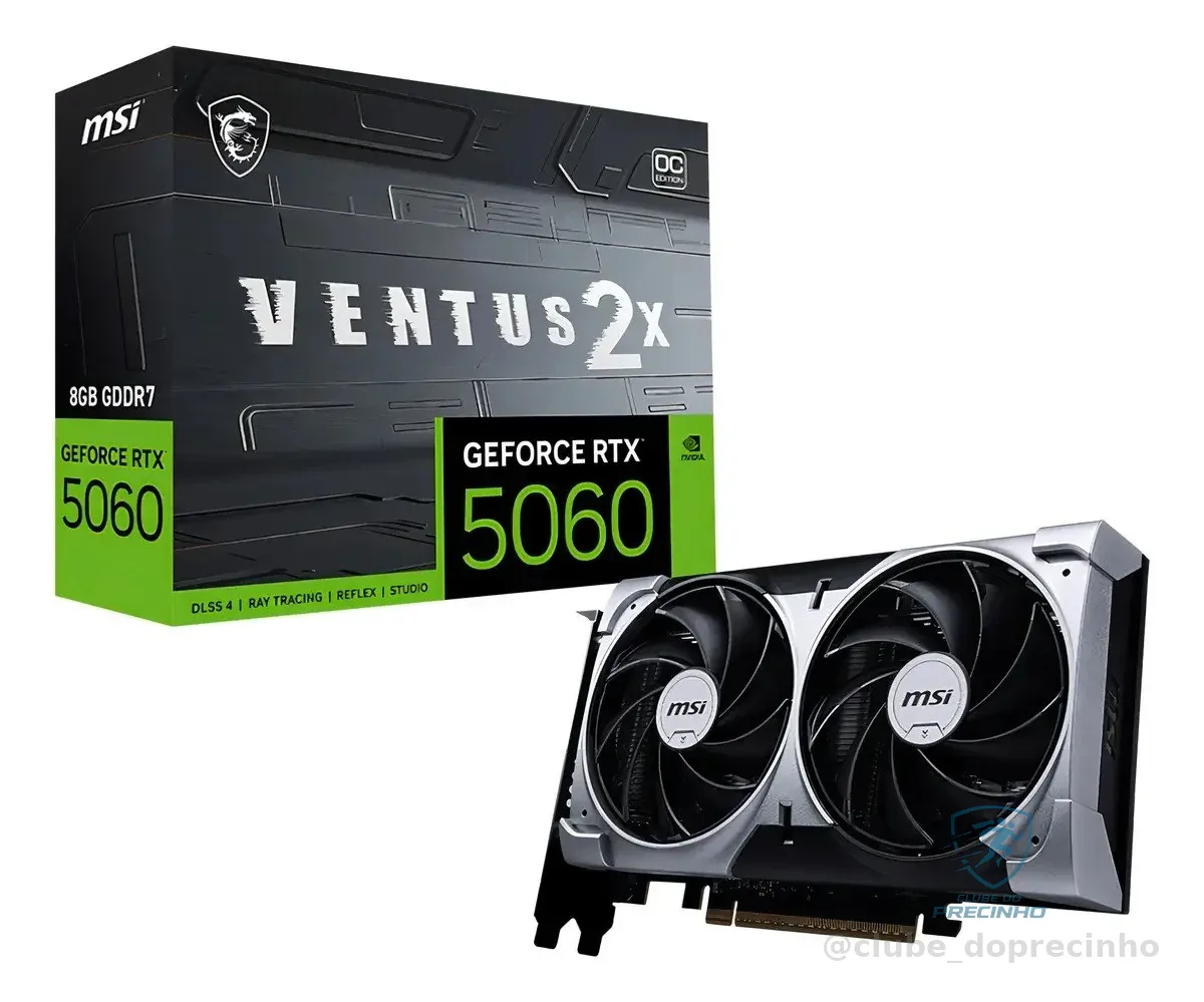 Placa de Vídeo MSI Nvidia GeForce RTX 5060 8GB OC GDDR7 Mercado Livre