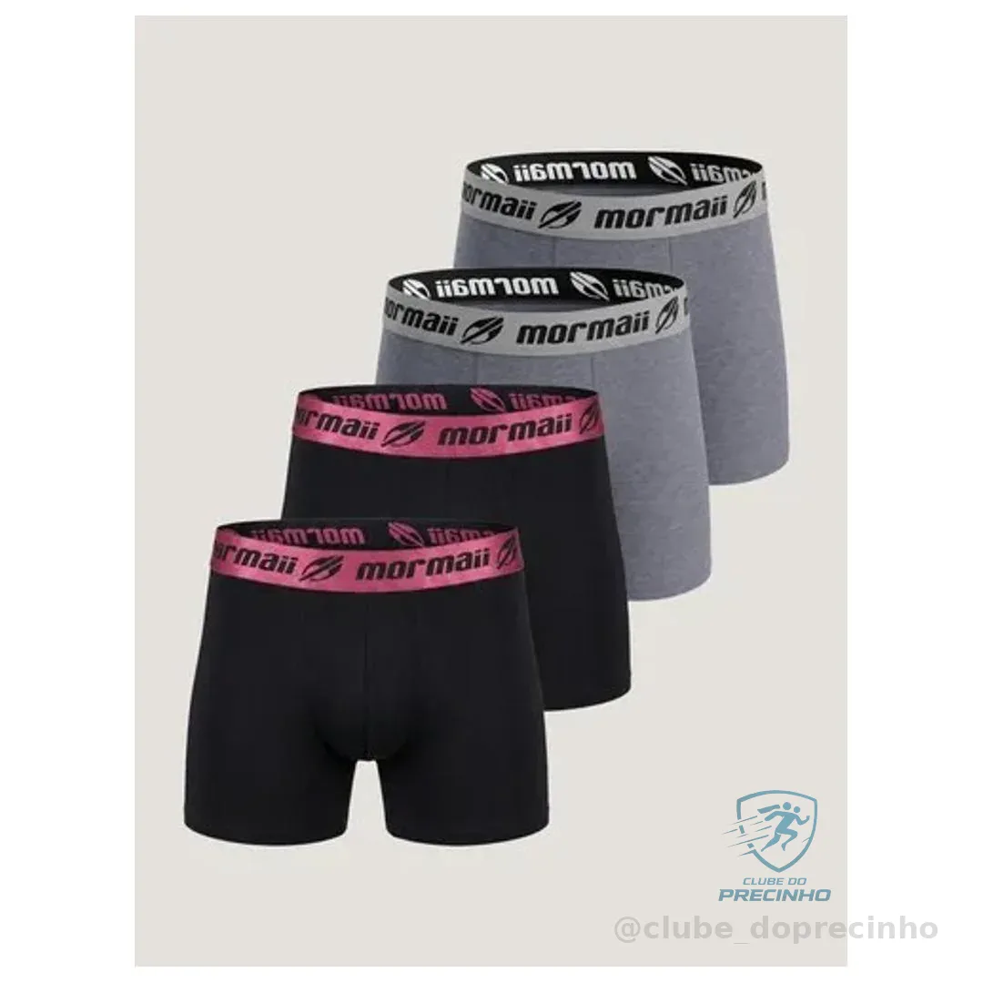 Kit 4 Cuecas Boxer Mormaii Masculino Liso Algodão Mercado Livre