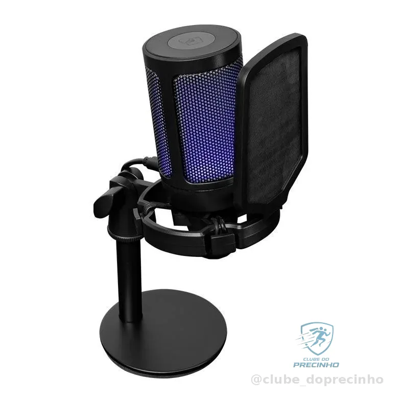 Microfone Mancer Horcrux V2 PFT, RGB, USB, Preto, MCR-HCRPFT-BL02