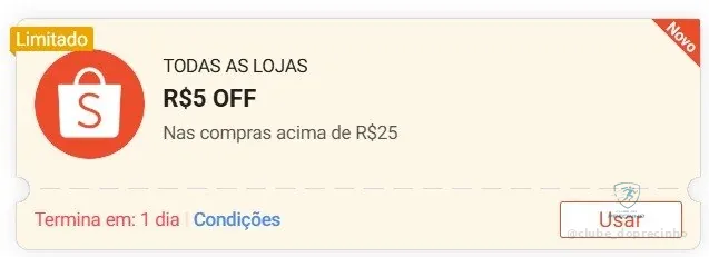 🔥 Cupom Shopee