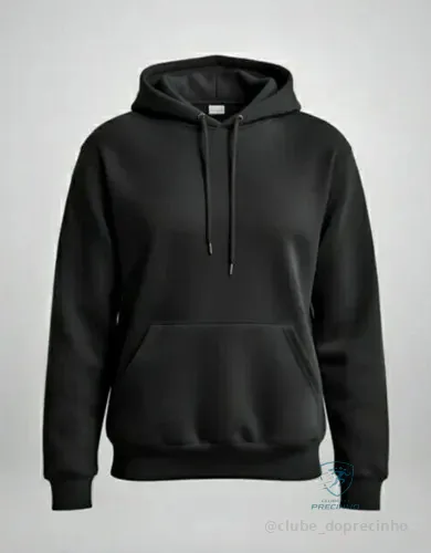 Moletom Canguru Liso Unissex Blusa De Frio Flanelado Premium