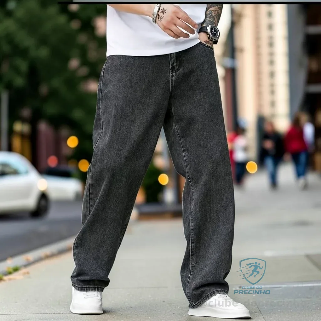 Calça Balão Calca Jeans Masculina Bag Boca Larga Streetwear Shopee