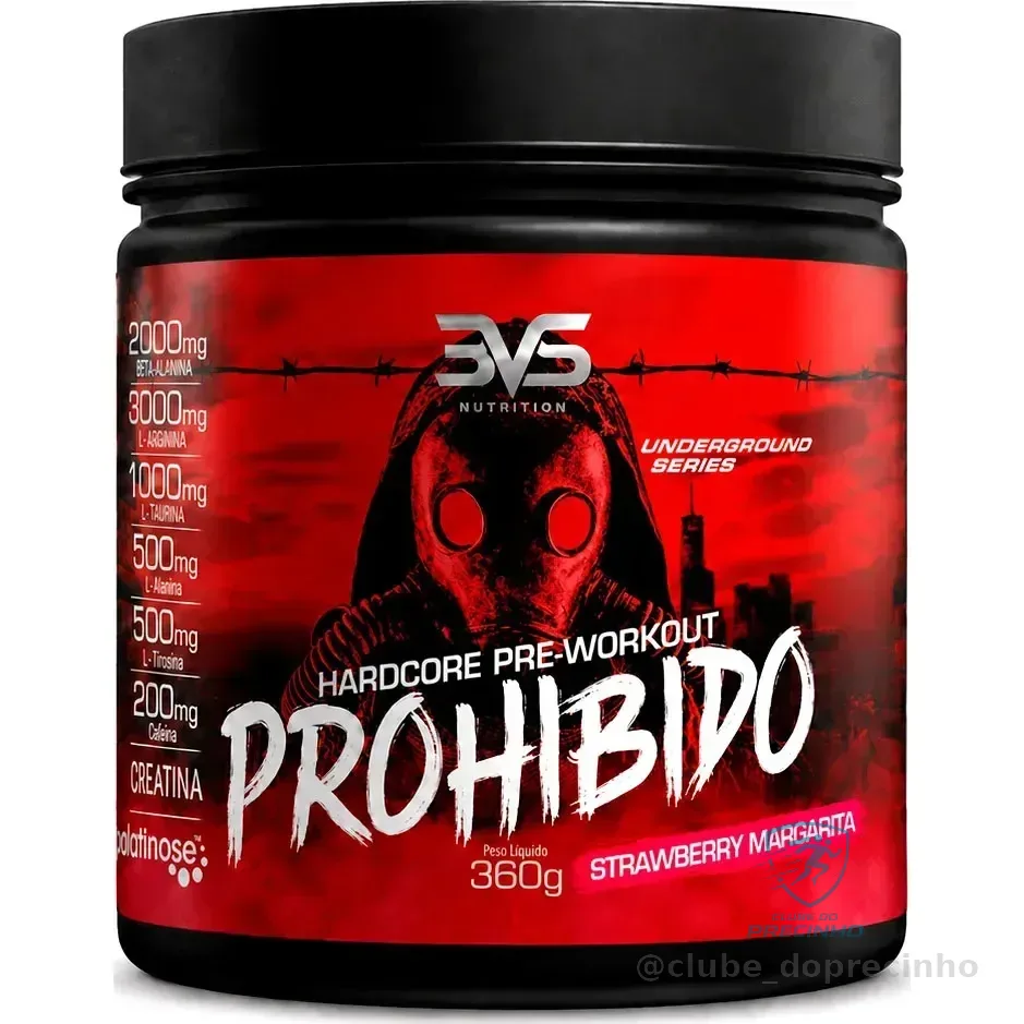 Prohibido Pré Treino 360g - Sabor: Strawberry Margarita