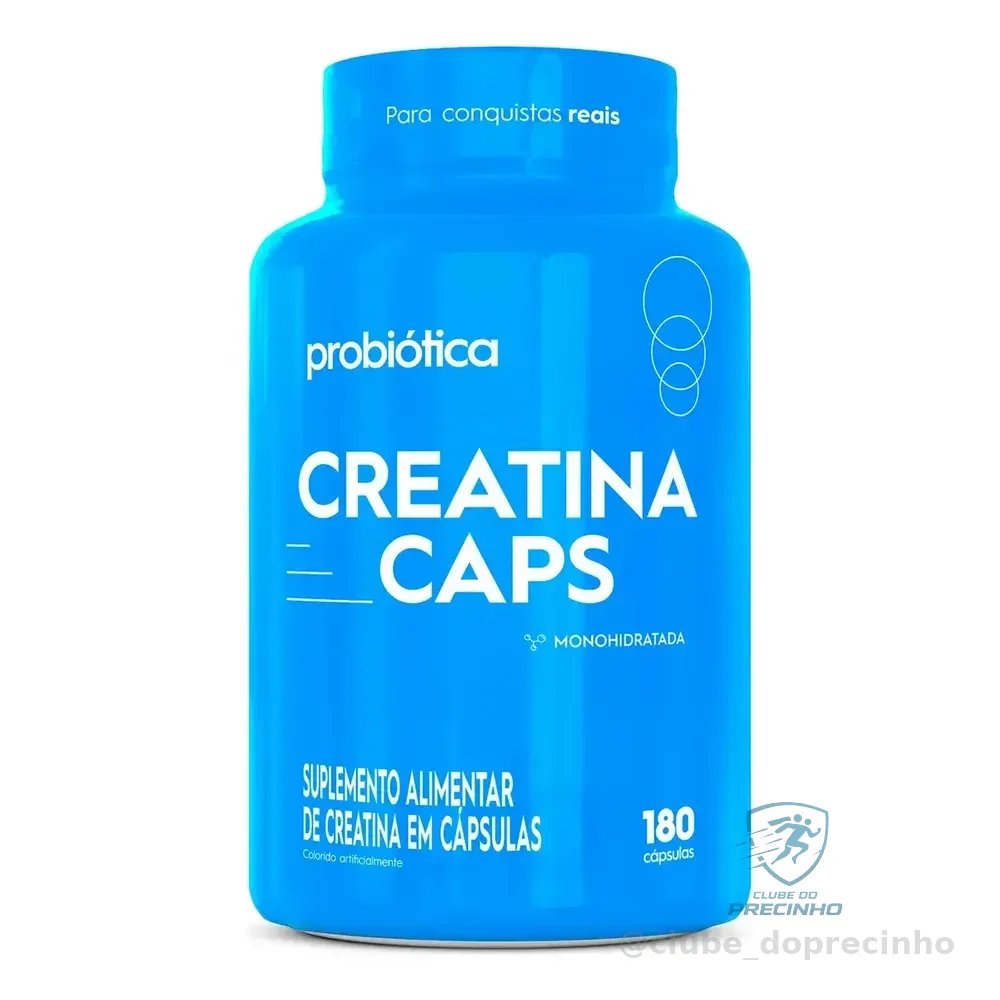 Creatina Caps Monohidratada 180 Cápsulas - Probiótica Sem Sabor