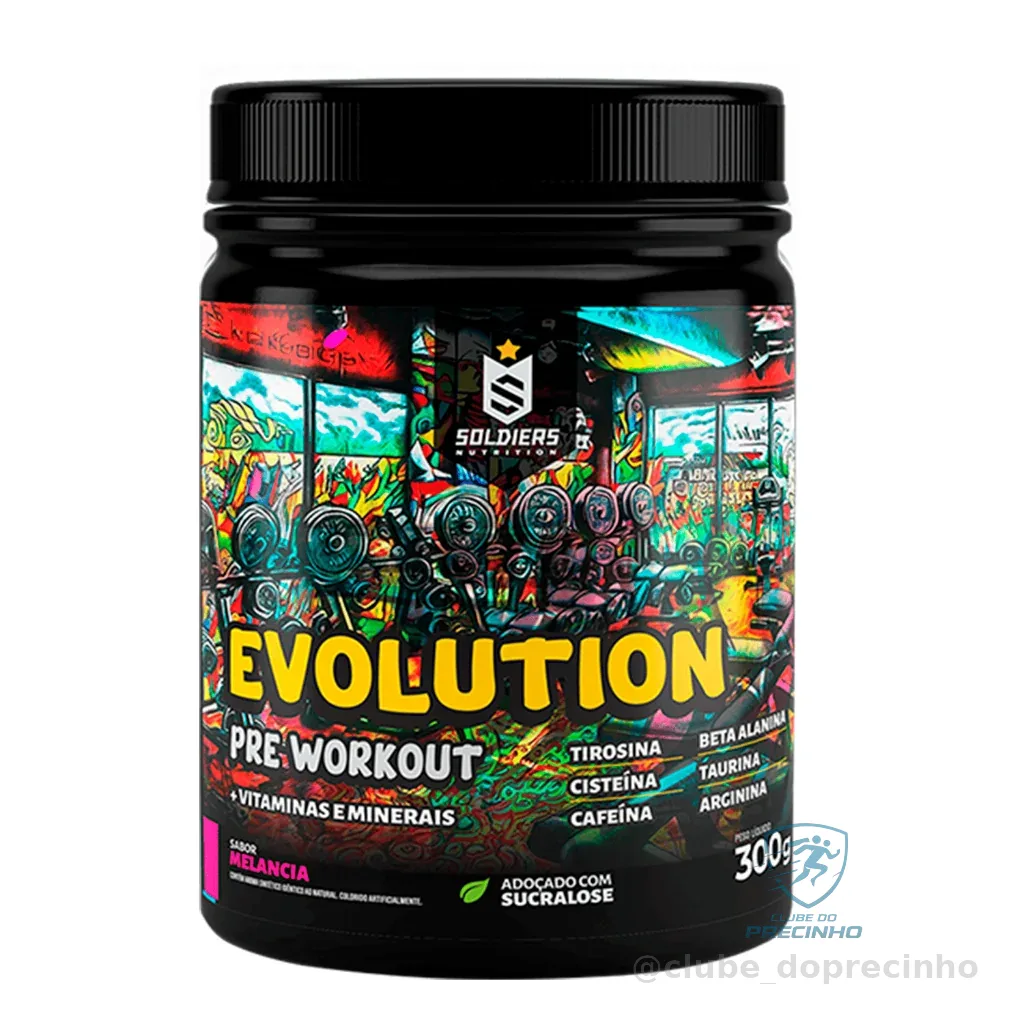 Pré Treino Evolution 300g Soldiers Nutrition Pre Workout Termogênico Energia Foco Resistência Academia Shopee