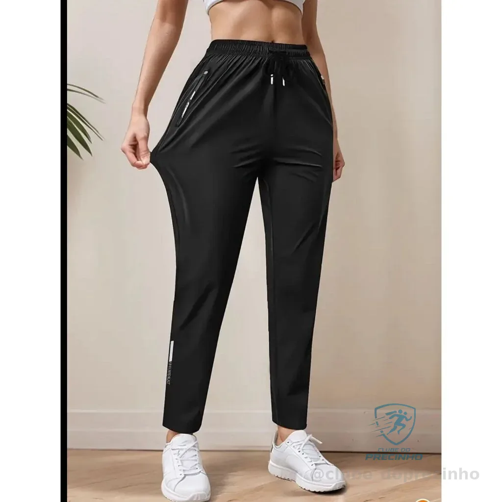 Calça Feminina Dry Fit Com Elastano Esportiva Fitness Slim Fit Shopee