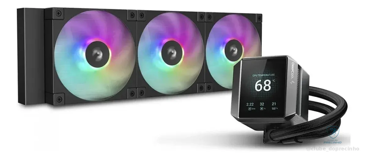 Water Cooler DeepCool Mystique 360 Display LCD, 360mm, ARGB, Intel/AMD, Preto Mercado Livre