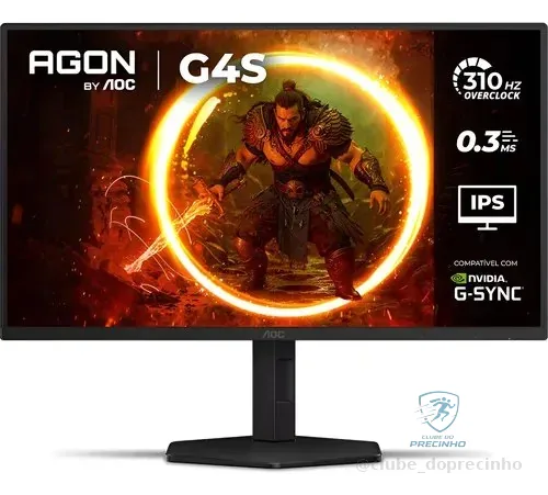 Monitor Gamer Aoc 25g4s/p/57 310hz/0,3ms/24,5 - Cinza