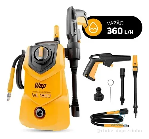 Lavadora De Alta Pressão Compacta Wap Wl 1800 1400w 1500psi 360l/h 127v Amarelo 60 Hz