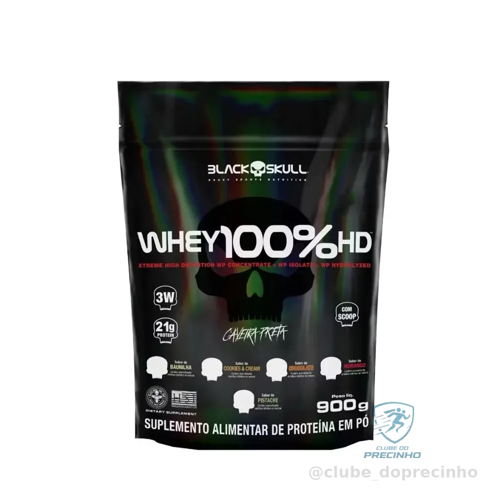 Whey 100% HD Black Skull 900g Shopee