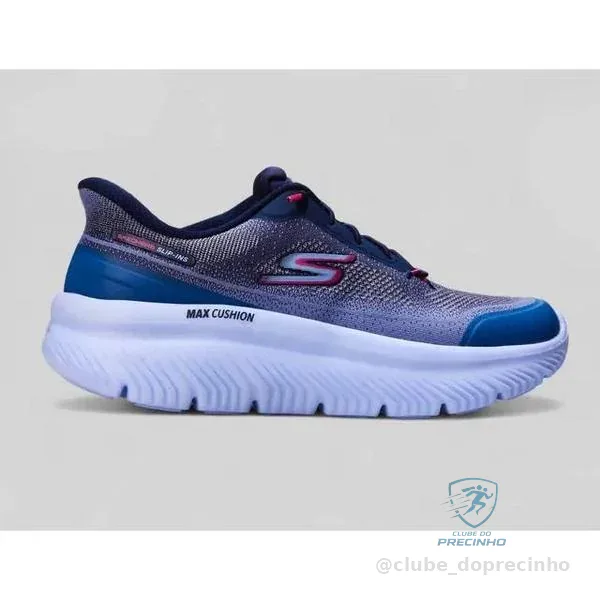 Tênis Feminino Go Walk Max Cushioning Hyper Skechers Azul-escuro Mercado Livre