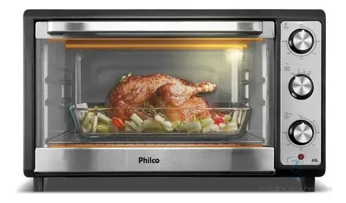 Forno Elétrico Philco 65l Dupla Resistência Pfe65 220v Preto