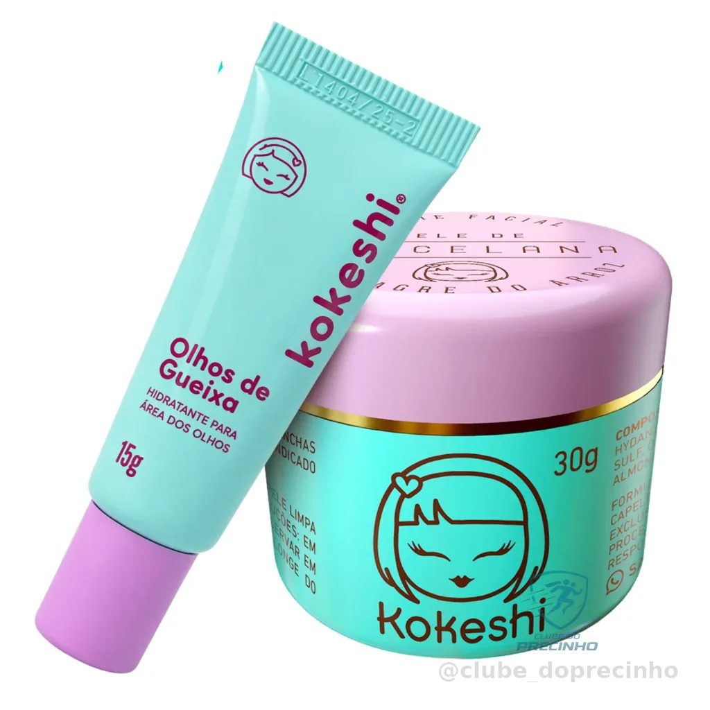 Kit Dupla Renovadores Faciais Kokeshi Pele Porcelana Olhos Gueixa Shopee