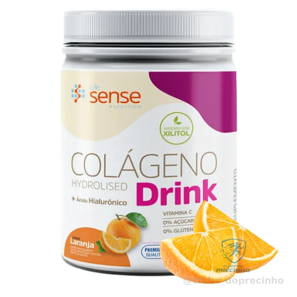 Colágeno Hidrolisado Drink + Ácido Hialurônico Life Sense 300g Biotina Vitamina C Shopee