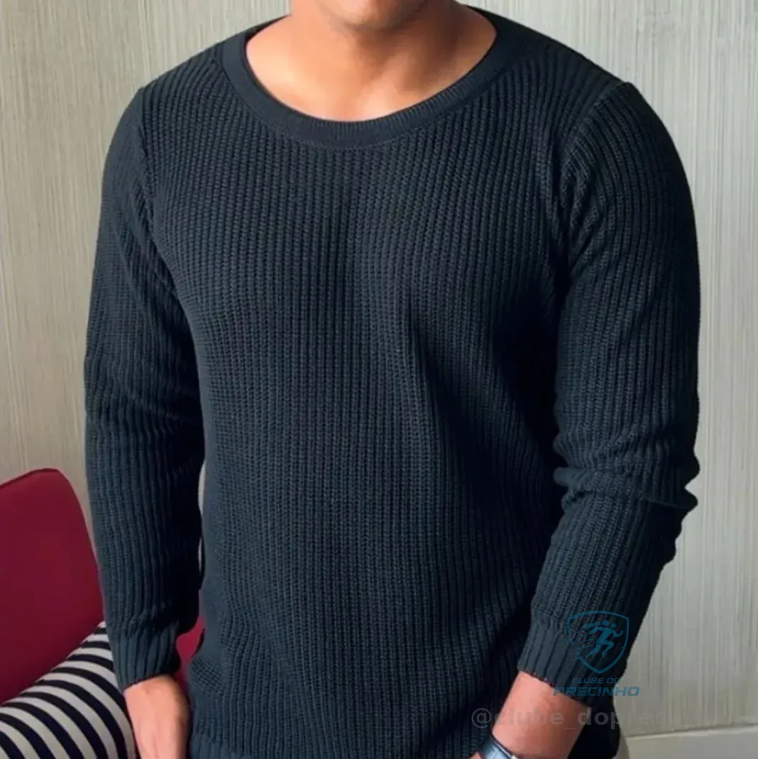 Blusa de Frio Suéter Masculino Lã Tricot Mercado Livre