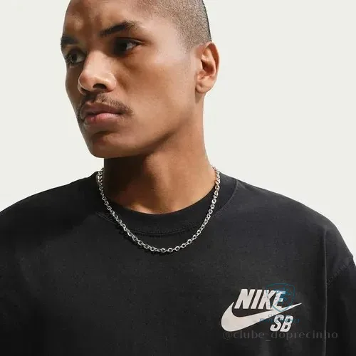 Camiseta Nike Sb Masculina Preto/branco G