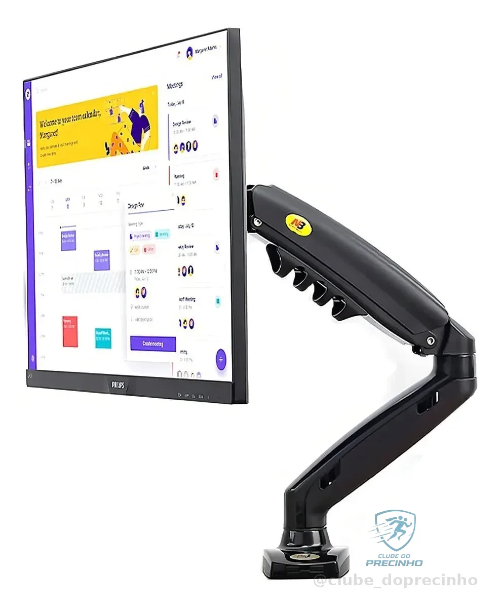 Braço Articulado Suporte para Monitor Pistão a Gás Mercado Livre