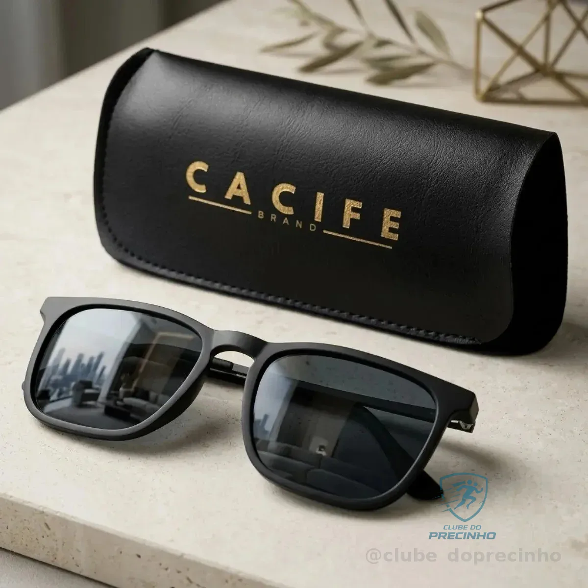 Óculos de Sol Quadrado Acetato Proteção UV400 Mercado Livre