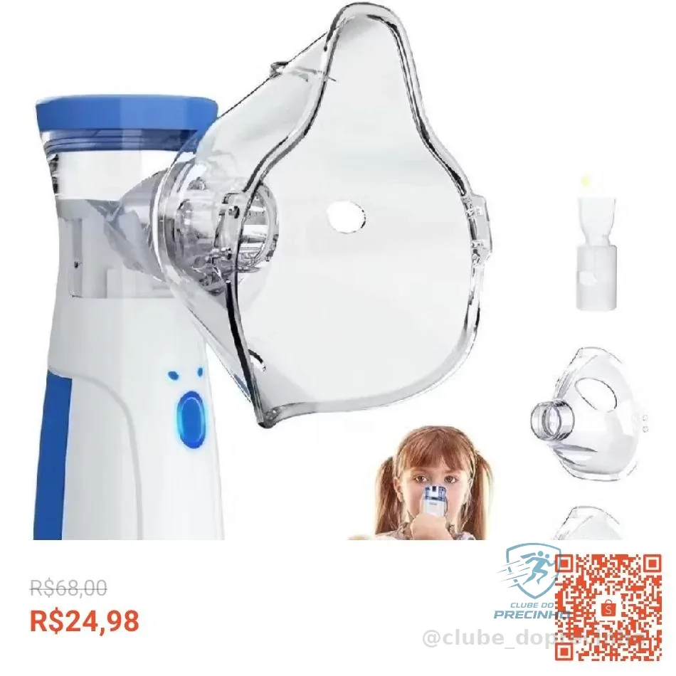 AIQUE Nebulizador Portátil Mini Inalador Silencioso Ultra-sônico Automático para Adultos e Crianças