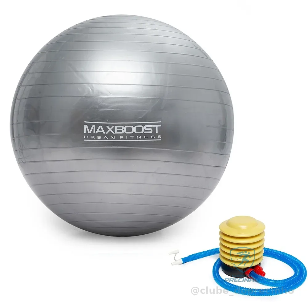 Maxboost KIT Bola De Ginastica Pilates Suíça 55cm Para Exercícios Alongamento Yoga Fitness Até 200kg Shopee