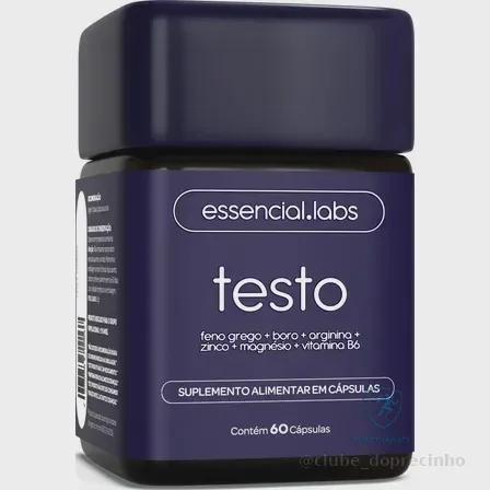 Testo Essencial - Fórmula Exclusiva com Feno Grego, Boro, Arginina, ZMA e Vitamina B6 - 60 cápsulas Mercado Livre