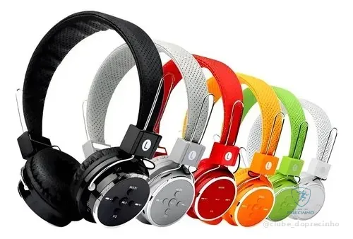 Fone De Ouvido Bluetooth Headphone Cartão Memória Rádio Fm