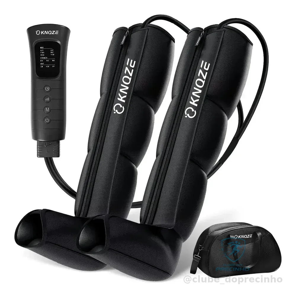Massageador De Pernas Para Circulação E Alívio Da Dor Preto