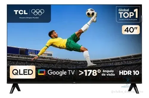 Smart Tv Tcl 40 Polegadas Full Hd Qled S5k Wifi Bluetooth Google Tv 2 Hdmi Hdr10 Dolby Audio 40s5k