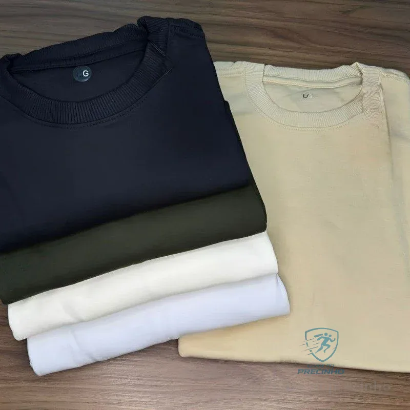 Kit 4 Camisetas Lisas 100% Algodão Mercado Livre