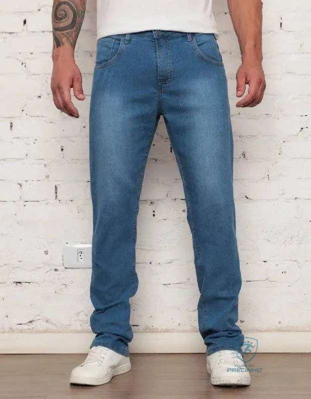 Calça Jeans Masculina Tradicional Corte Reto Mercado Livre