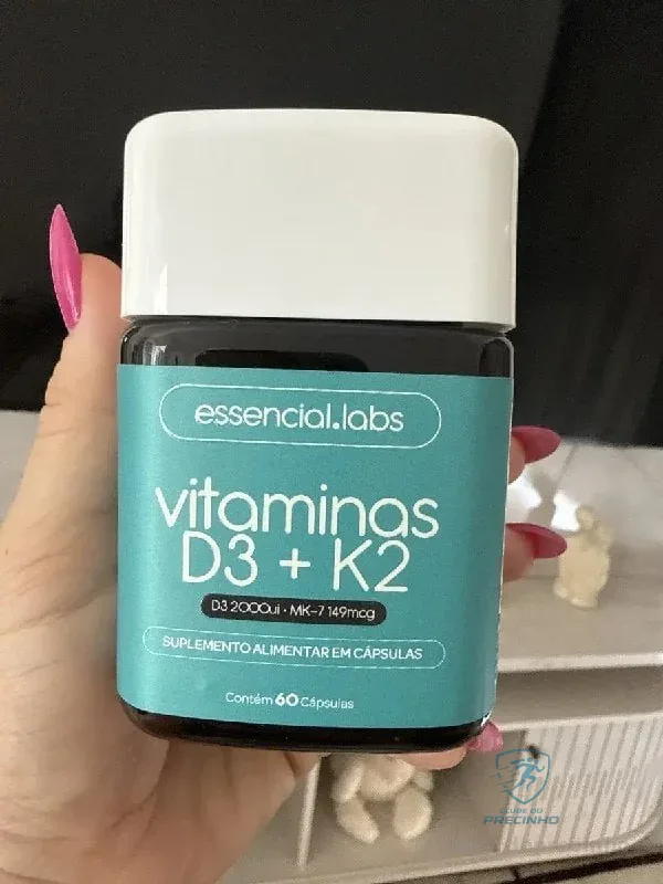 Vitamina D3 + K2 Menaquinona-7 - Fórmula com Máxima Concentração e Biodisponibilidade - 60 Cápsulas Mercado Livre
