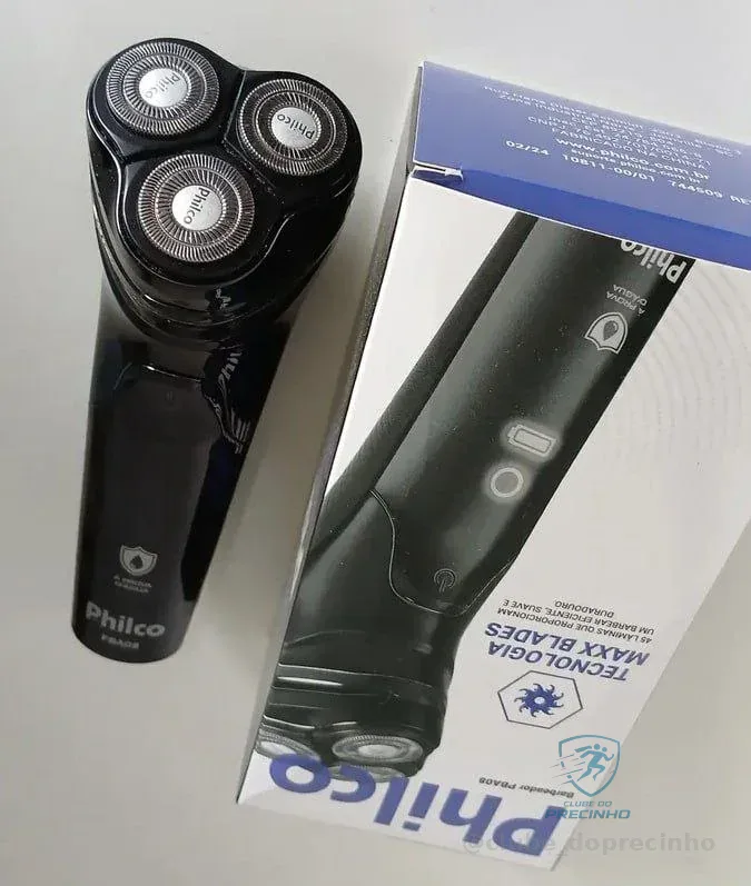 Barbeador Elétrico Pba08 À Prova Dágua Bivolt Philco Preto 127/220v