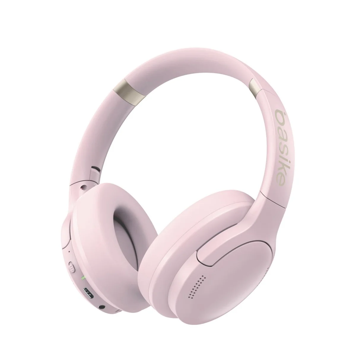 Basike Fone de Ouvido Bluetooth, ANC Cancelamento de Ruído Ativo Headphone Bluetooth 5.3 (Rosa)