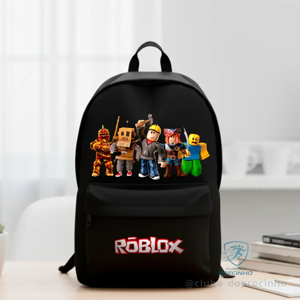 Mochila Escolar - Reforçada com Bolso frontal com Zíper Shopee