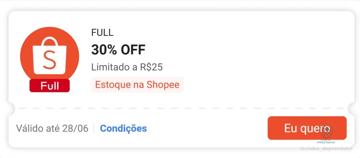 🔥 Cupom Shopee Produtos FULL