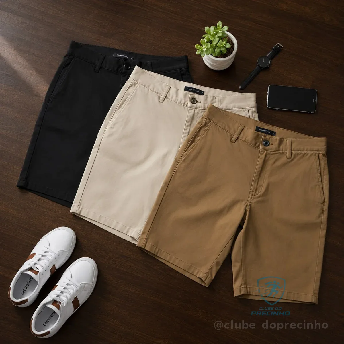 Kit 3 Bermuda Masculina Sarja Short Jeans Social Brim Lisa Mercado Livre