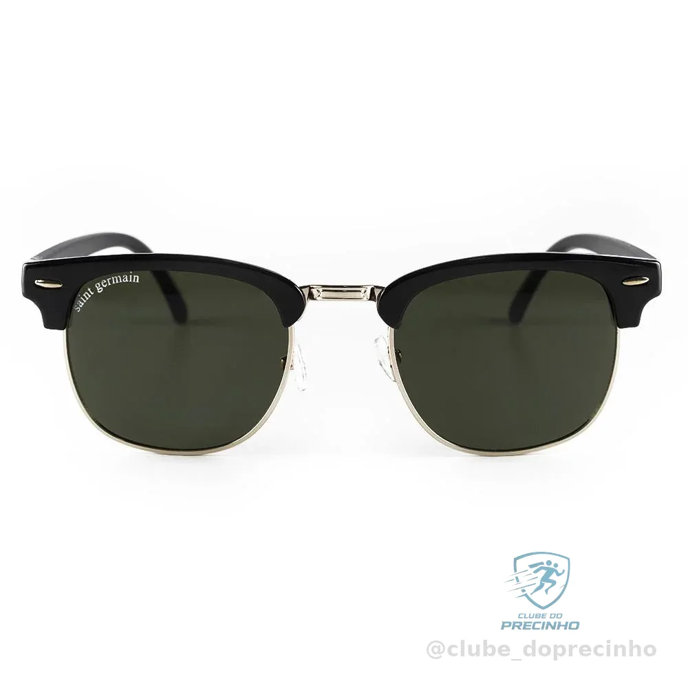 Óculos de Sol Preto Quadrado Soho Green Black Shopee