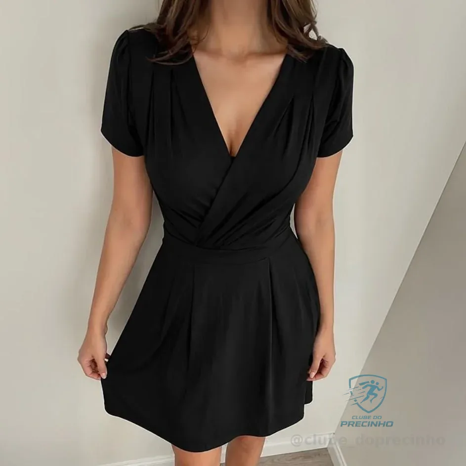 Vestido Transpassado Manga Curta Soltinho Mercado Livre