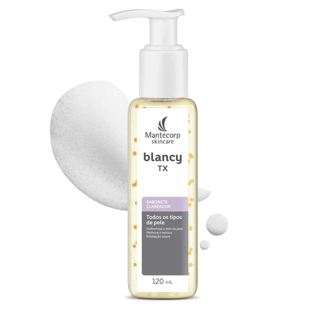 Sabonete Facial Clareador Blancy Tx Cleanser - 120ml - Limpeza Suave e Ação Hidratante - Auxilia na Uniformização da Pele - Mantecorp
