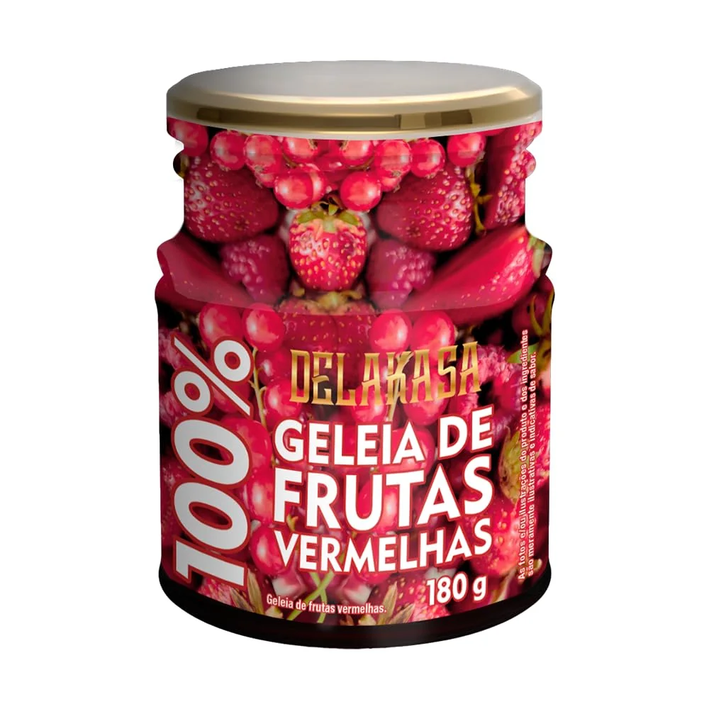 Geleia 100% Frutas Vermelhas Delakasa 180G