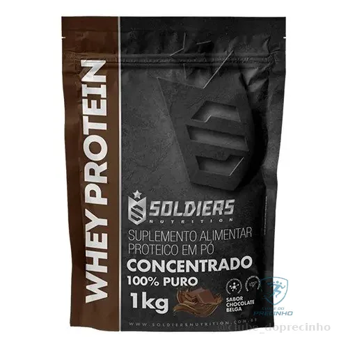 Whey Protein Concentrado 1kg Chocolate Belga Soldiers Nutrition Mercado Livre