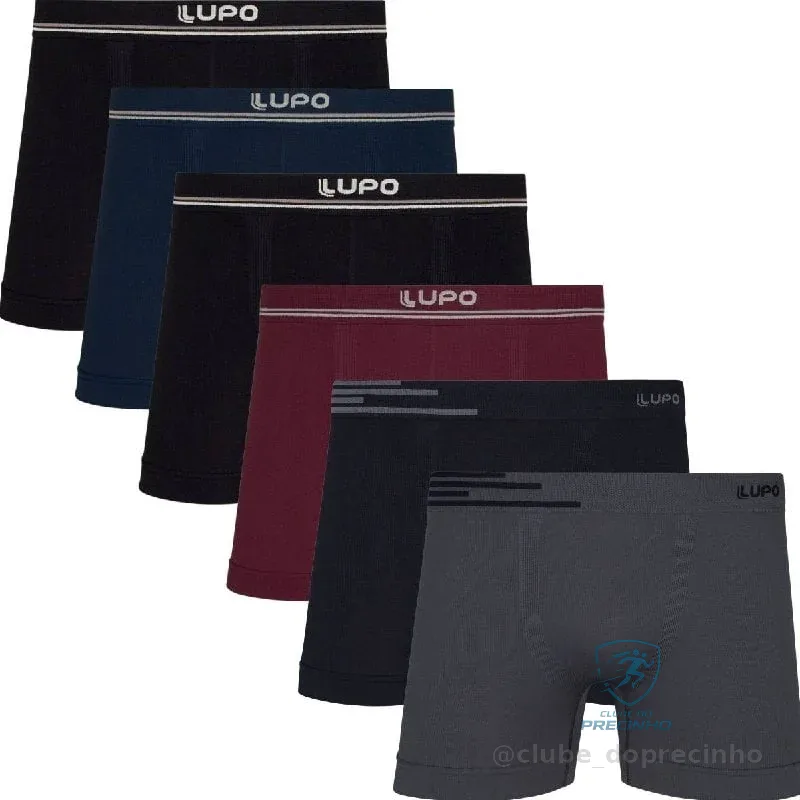 Kit 6 Cuecas Lupo Boxer Box Sem Costura Basic Microfibra Mercado Livre