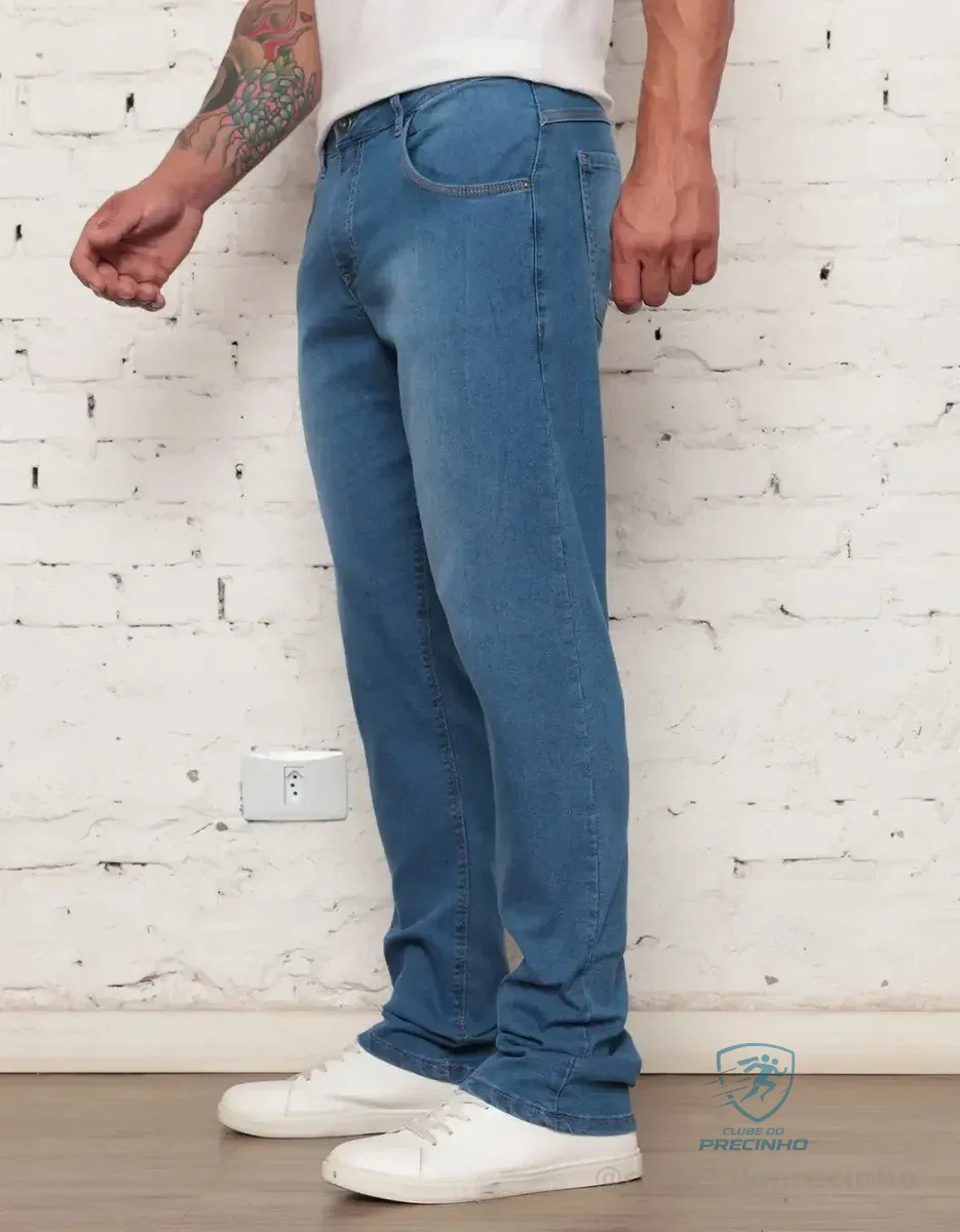 Calça Jeans Masculina Tradicional Corte Reto Mercado Livre