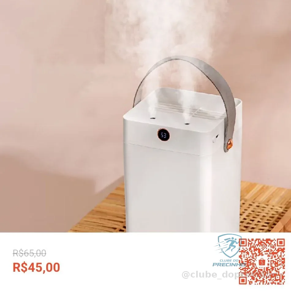 Umidificador De Ar 3L Com Versão De Display Digital Decoração De Casa